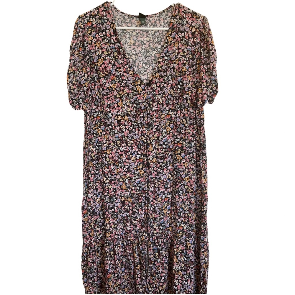 A beautiful Button-down floral dress